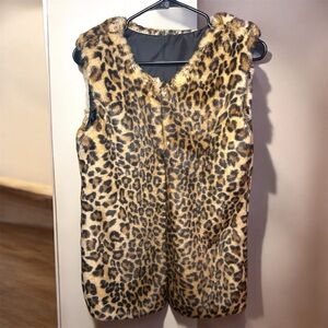 Fur Cheetah Print Vest
